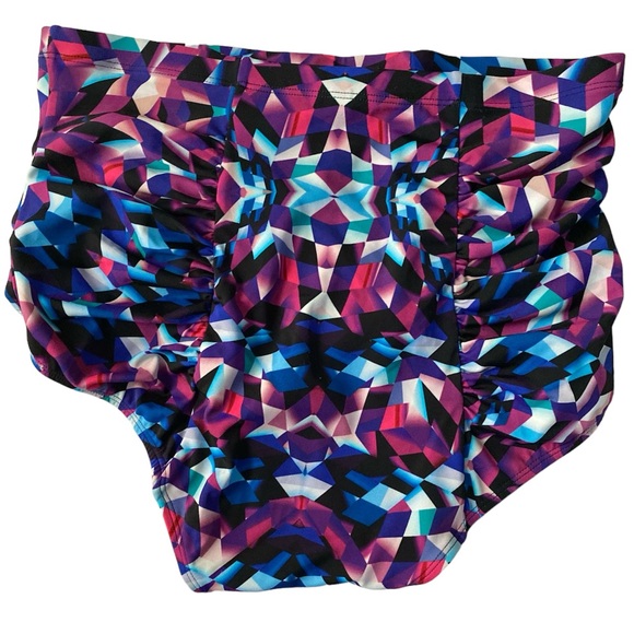 NWT Torrid Swim Collection Geometric High Waist Ruched  Bikini Swim Bott… - Picture 2 of 8